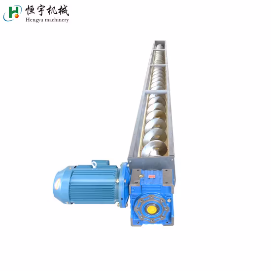 Trasportatore a coclea a spirale con albero tubolare inclinato industriale per la movimentazione di materiali sfusi